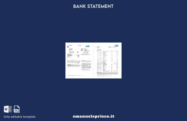 stile verificato Modello di parola (pagine) di prova dell'indirizzo della banca 